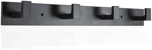 STKYGOOD Wall-Mounted Coathook Organizer Heavy Duty Metal Black 44 lbs Capacity