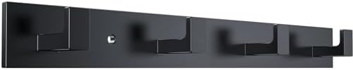 STKYGOOD Wall-Mounted Coathook Organizer Heavy Duty Metal Black 44 lbs Capacity