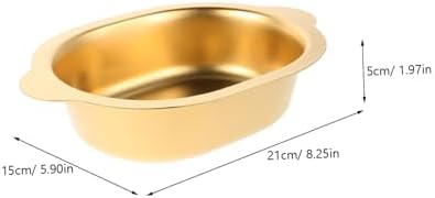 Cabilock Korean Style Stainless Steel Salad Bowl with Double Handle