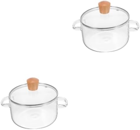Luxshiny 2-Piece Glass Cookware Set