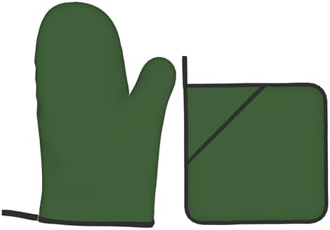 Curdesi 4PCS Oven Mitts Set - Heat Resistant Designated for Cooking BBQ