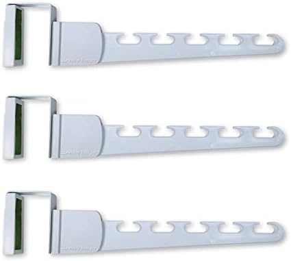 Freestanding over-the-door hanger organizer with 3-pack