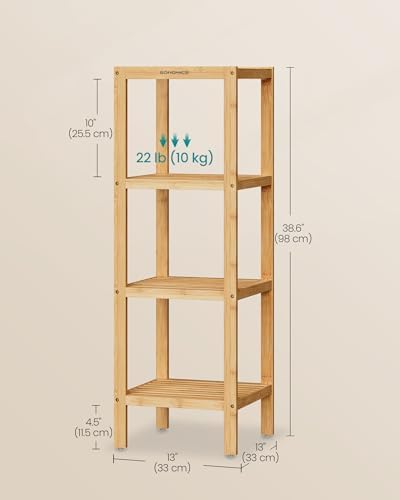 4-Tier Bamboo Storage Shelf