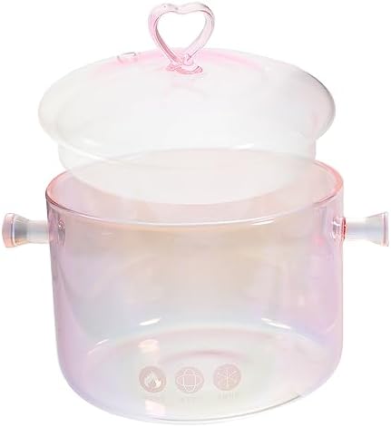 Ergonomic Design Glass Cooking Pot Fast Heat Conduction