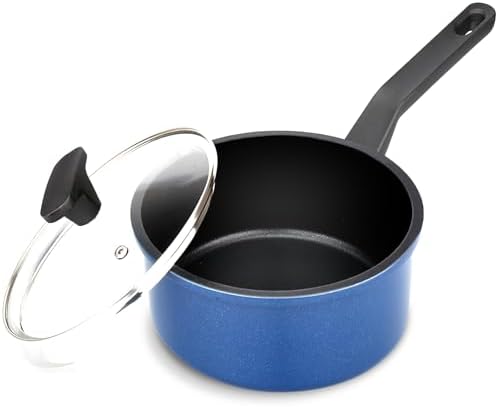 Nonstick Saucepan with Lid PFOA-Free Ergonomic Design Kitchen Essential