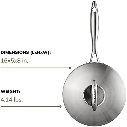 SCANPAN Professional 325 qt Durable Nonstick Saucepan with Lid