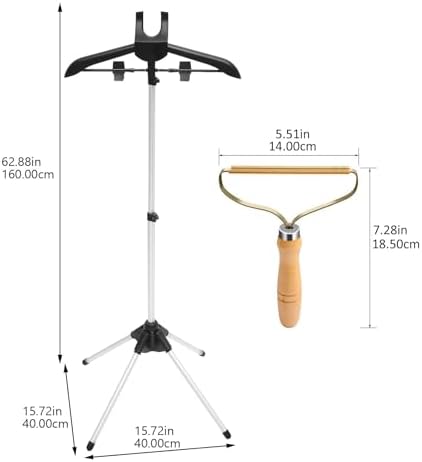 Foldable Garment Clothes Drying Rack with Adjustable Height and Steam Iron Bracket