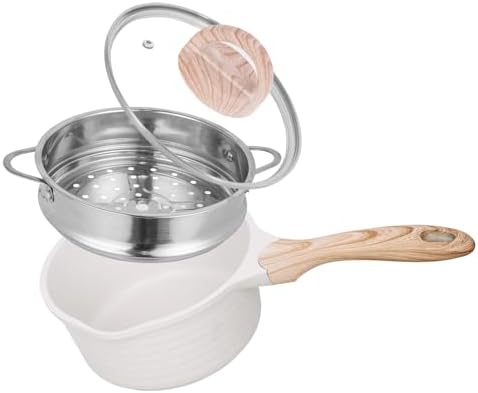 JEETEE 15 Quart Nonstick Saucepan with Steamer Basket PFOA-Free Heat-Resistant