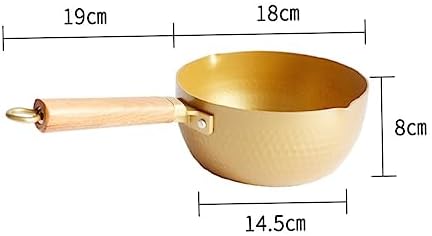Japanese Style Non Stick Milk Pan With Gold Hammered Handle