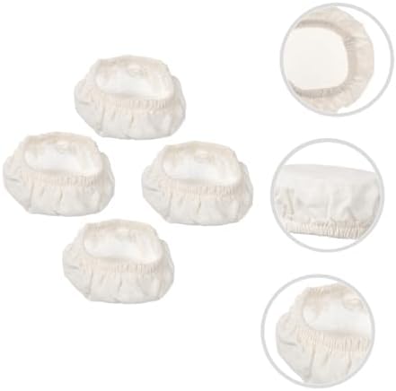 4pcs Beige Cotton Canning Jar Lids Covers Wide Mouth Jar Protectors