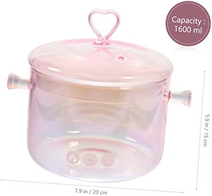 Ergonomic Design Glass Cooking Pot Fast Heat Conduction