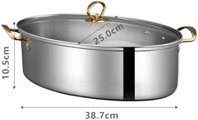 AIZYR 304 Stainless Steel Steamed Fish Pot with Redistribution