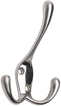 Durable 5-Pack Coat Hat Hooks with Flared Prongs