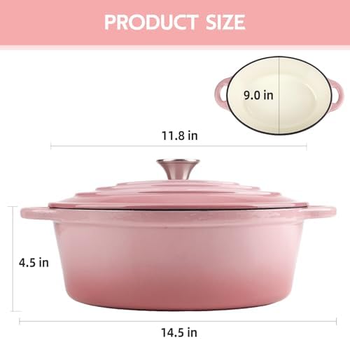 55 Quart Enameled Cast Iron Dutch Oven with Lid