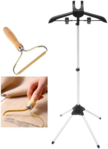 Foldable Garment Clothes Drying Rack with Adjustable Height and Steam Iron Bracket