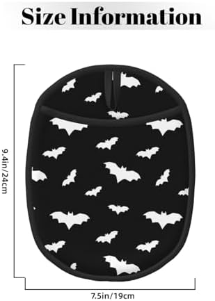 Silicone Oven Mitts with Pocket - Halloween Bat Design
