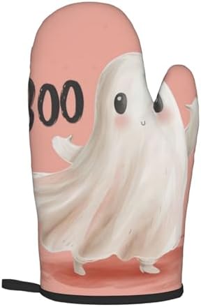 FireDeer Halloween Ghost Oven Mitts Potholder Set