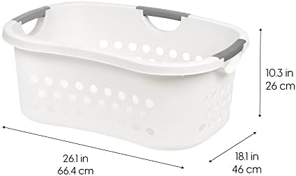 IRIS USA 50L Plastic Hip Hold Laundry Basket 3-Pack