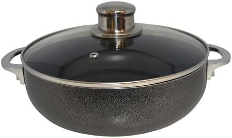 IMUSA 32Qt Nonstick Charcoal Dutch Oven with Glass Lid