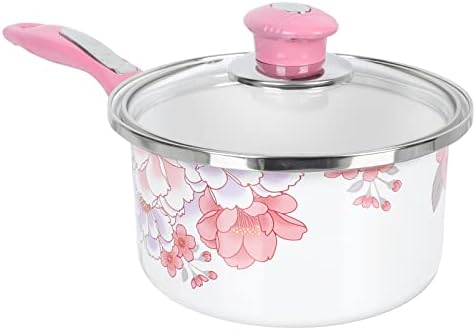 Convenient Non-Stick Enamel Saucepan Small Pot with Lid