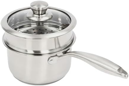 14 Quart Stainless Steel Saucepan with Built-in Steamer