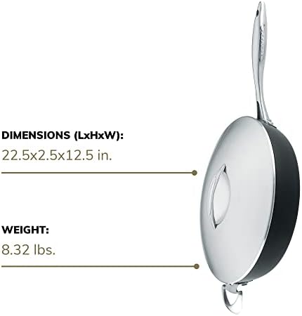 Scanpan Professional 425 Qt Saut Pan with Lid