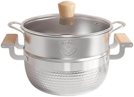 VKEID Tri-Ply Stainless Steel Stock Pot for Oven mitt Required