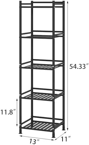 5 Tier Metal Standing Shelf for Organizing Your Space