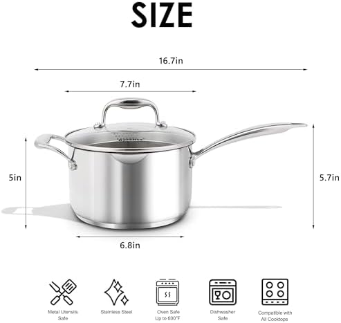 Rorence Stainless Steel Saucepan