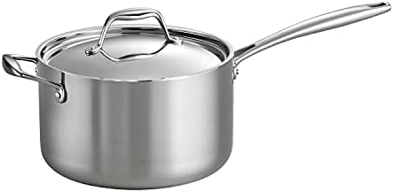 Tramontina Tri-Ply Clad Stainless Steel 4-Quart Sauce Pan with Lid