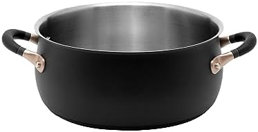 Meyer 5 qt Stainless Steel Dutch Oven Sleek Matte Black Design