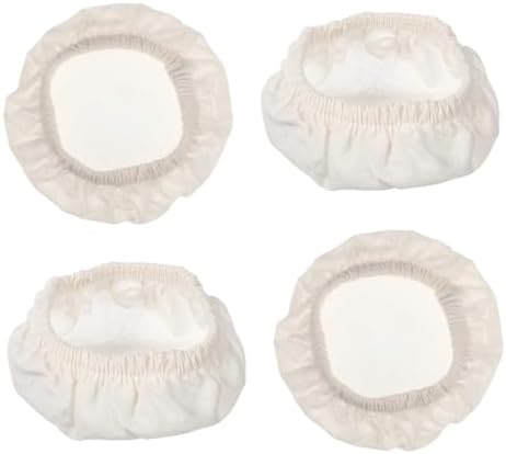 4pcs Beige Cotton Canning Jar Lids Covers Wide Mouth Jar Protectors
