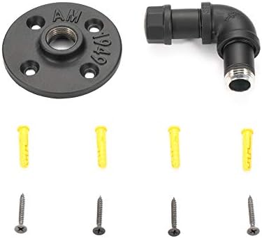 Industrial Style Metal Towel Hook Black Durable and Multi-Purpose