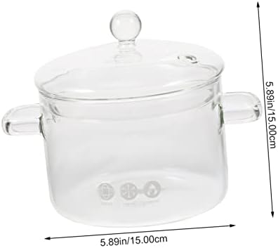 BRIGHTFUFU 1500ml Glass Stew Cooker