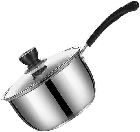 Yikangheng 13 Quart Stainless Steel Saucepan with Lid and Long Handle