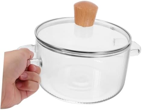 Prettyzoo Glass Saucepan with Cover
