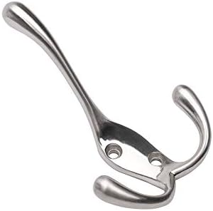 Durable 5-Pack Coat Hat Hooks with Flared Prongs
