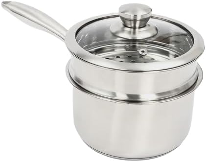 25 Quart Stainless Steel Saucepan with Steamer Basket