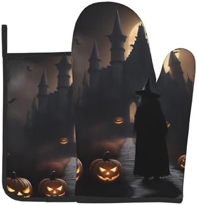 Halloween Goth 1 Heat-Resistant Oven Gloves Set