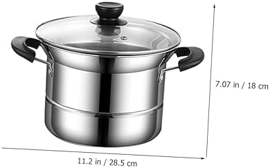 Stainless Steel Soup Saucepan Set with Lid and Steaming Basket