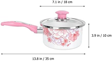 Convenient Non-Stick Enamel Saucepan Small Pot with Lid