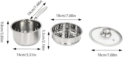 14 Quart Stainless Steel Saucepan with Built-in Steamer
