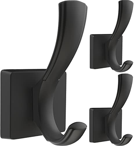 TOFIIGREM 3 PACK BLACK TOWEL HOOKS STURDYB Kind