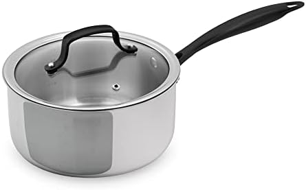 GRANDTIES 3 QT Stainless Steel Saucepan PVD Coated