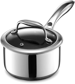 1-Quart Hybrid Saucepan with Tempered Glass Lid