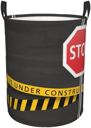 aHaBiKas Smart Collapsible Laundry Basket Organizer withWarning Strip Labels