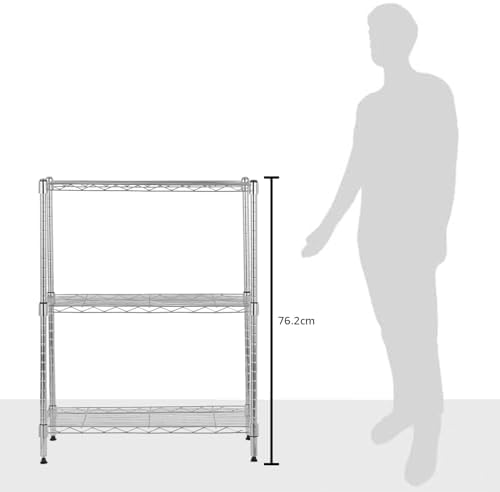 Adjustable 3-Shelf Storage Rack