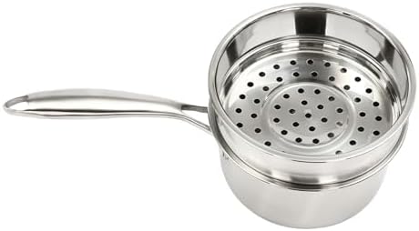 25 Quart Stainless Steel Saucepan with Steamer Basket