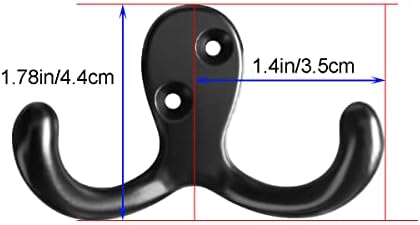 10-Pack Black Coats Hooks