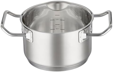 Rsle Expertiso 63 in Stainless Steel Saucepan with Glass Lid